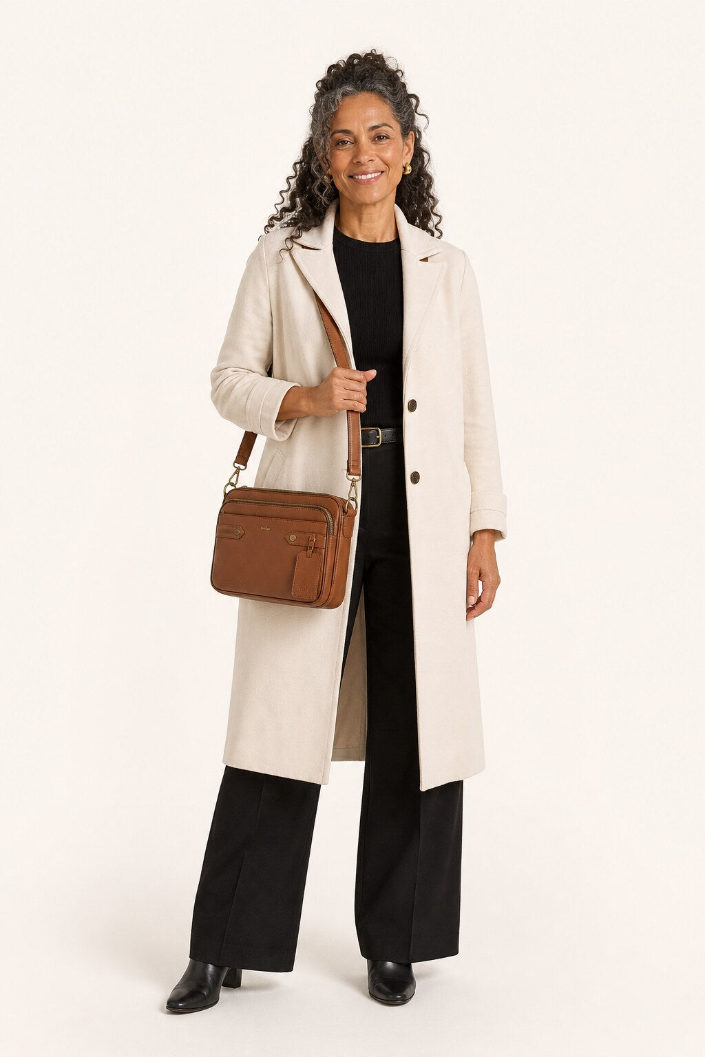 Lenora worn, full-length view for scale