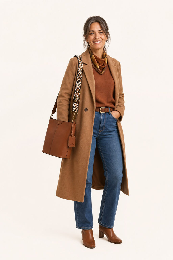 Vivienne worn, full-length view for scale